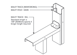 sill track to jamb studs