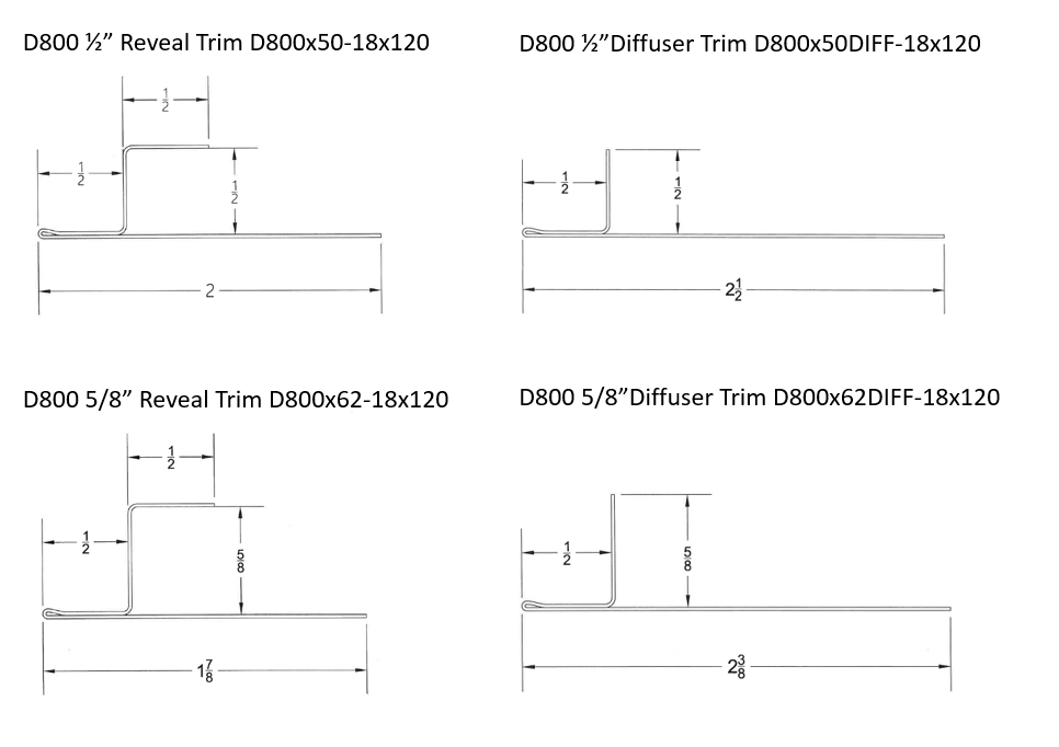 D800 Drywall profiles